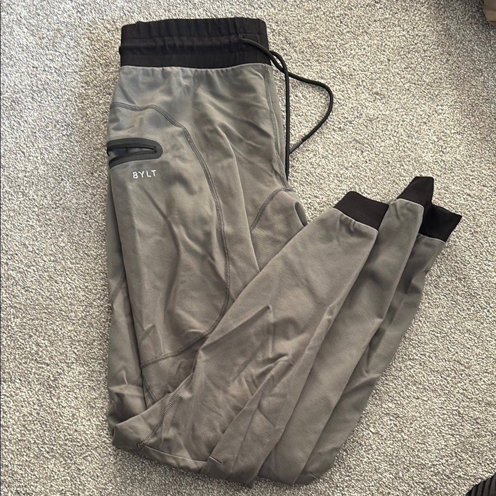 BYLT Basics Tan Sweatpants Elastic Waistband